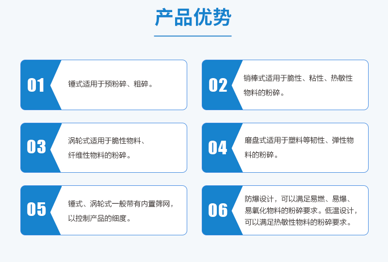 MJL機械式粉碎機優(yōu)勢